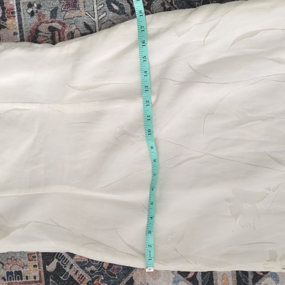 White Maxi Dress with Faint Floral Print - Picture 9 of 9